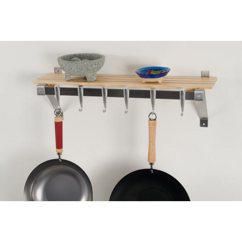 Concept Housewares Stainless Steel Wall Mounted Pot Rack & Reviews